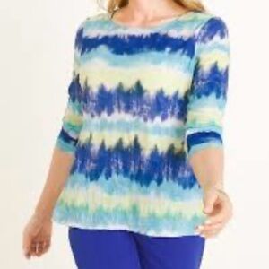Chico's Multicolor Tie-Dye Women's Top Size 2